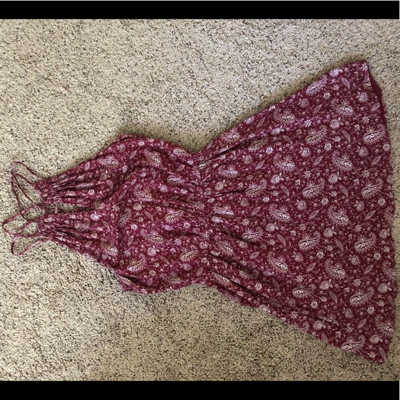 Red paisley print dress - Picture 1 of 2